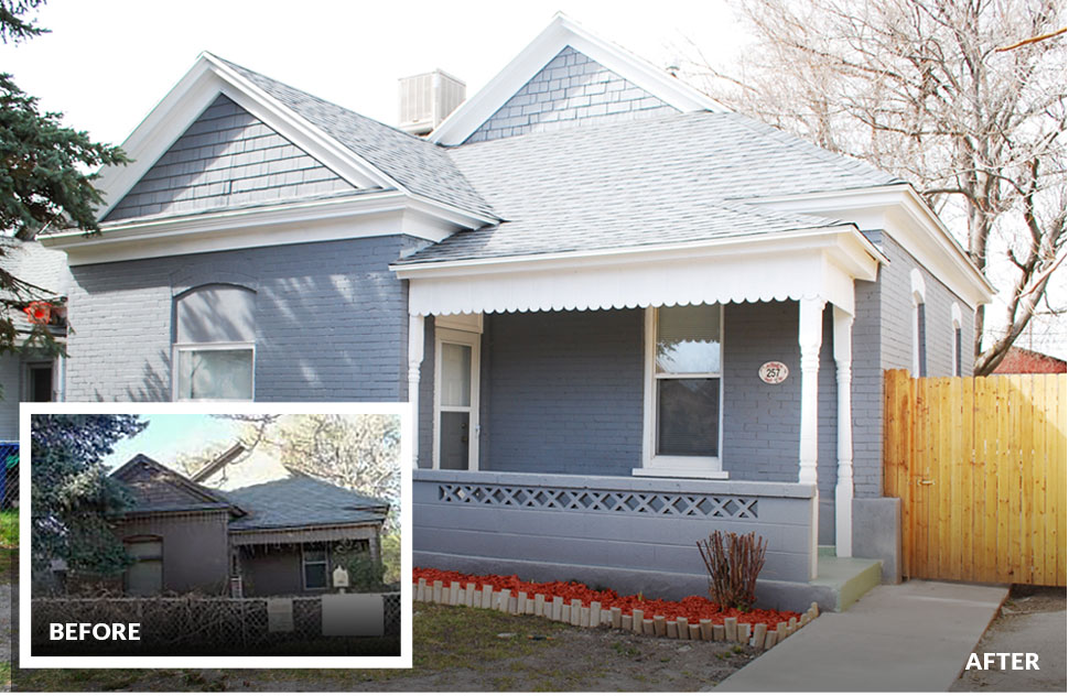 Before run down and after remodeled home